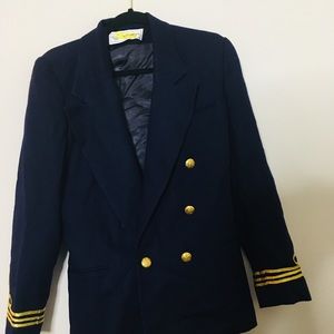 Navy Blue & Gold Blazer
